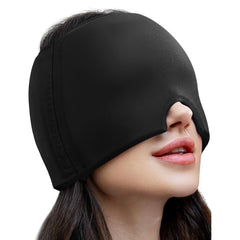 Headache Relief Hat | 360° Cooling Migraine Cap & Ice Head Wrap for Sinus, Puffy Eyes & Stress Relief