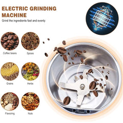 Mini Electric Grinder | Portable Coffee Bean & Spices Grinder | Powerful Small Mixer for Home & Office