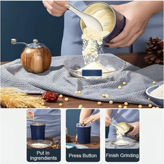 Mini Electric Grinder | Portable Coffee Bean & Spices Grinder | Powerful Small Mixer for Home & Office