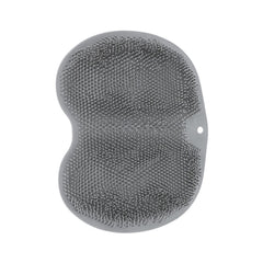 Textured silicone foot scrubber mat for shower use