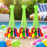 Pack of 111 multicolor self-tying water balloons for Holi