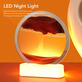Round Sand Art LED Table Lamp Decorative Night Light