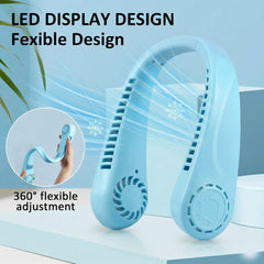 Rechargeable Hanging Neck Fan – Hands-Free Portable Cooling Fan (1 Pc)