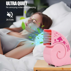 Cute USB Mini Desk Fan | Portable Rechargeable Silent Cooling Fan for Office & Bedroom