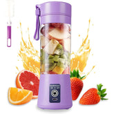 Portable USB Electric Juicer Blender – 6 Stainless Steel Blades | Rechargeable Protein Shaker & Smoothie Maker (380ml)