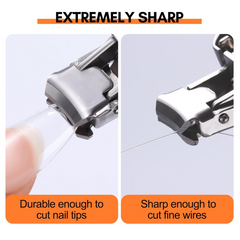 Keychain Nail Clipper – Mini Folding Stainless Steel Nail Cutter with Built-in Nail File | Portable Pocket Manicure Tool for Travel (Multicolor, 1 Pc)