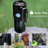 Small LED Rechargeable Torch – 5 Mode Waterproof Handheld Flashlight for Power Cuts, Camping & Outdoor Use (1 Pc)