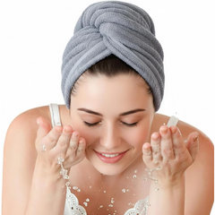 Quick-Dry Microfiber Hair Turban Towel – Super Absorbent Hair-Drying Shower Cap