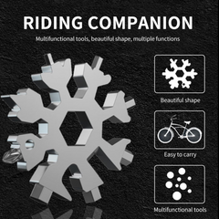 18-in-1 Snowflake Multi Tool | Stainless Steel Pocket EDC Tool with Wrench, Screwdriver & Bottle Opener