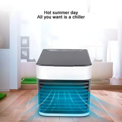 Mini Portable Air Cooler with LED Light | USB Personal AC Fan for Desk, Bedroom & Office