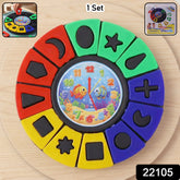 Shape Color Matching Learning Puzzle Toy With Clock For Kids Toddlers (1 Pc)