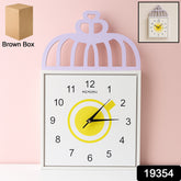 Decorative Square Wall Clock Battery Operated 1 Pc