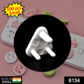 6134 Baby Safety Small Electrical Socket Cover Outlet Plug Protector (Pack Of 100pc)