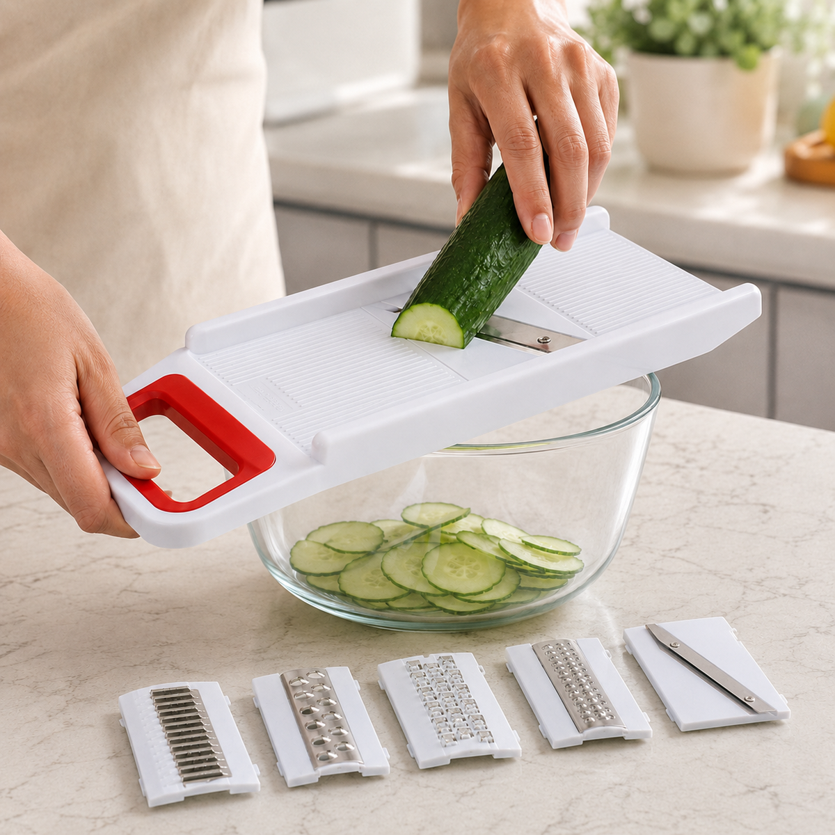 Multipurpose Slicer – 6-in-1 Vegetable Grater | Quickslice