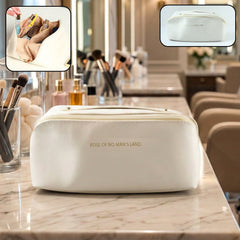 Travel Makeup Organizer – Waterproof Compact Pouch with Handle