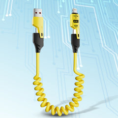 4-in-1 spring fast charging cable extended for multi-device use