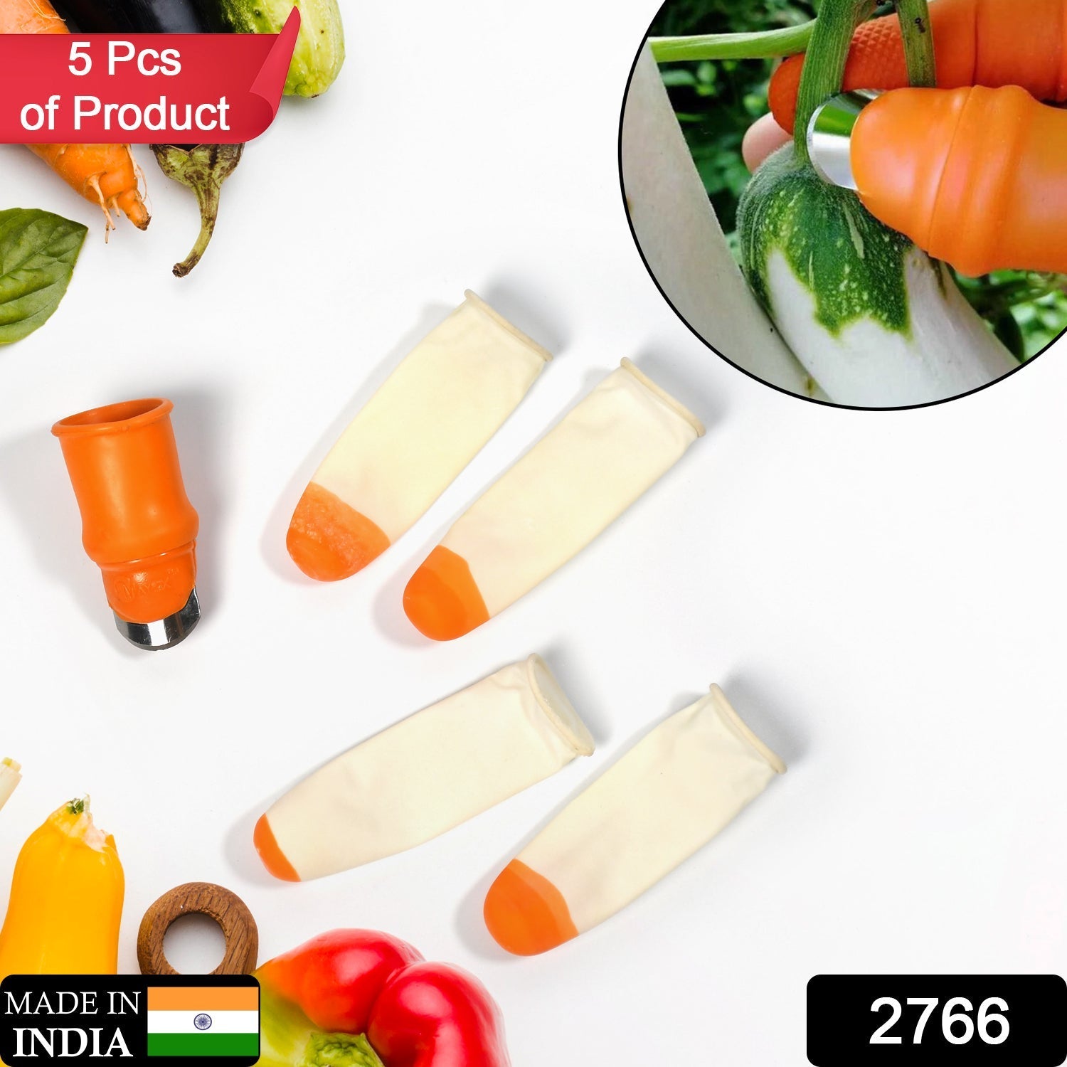 Vegetable Thumb Cutter Set – 5-Piece Sharp Blades | Quickslice