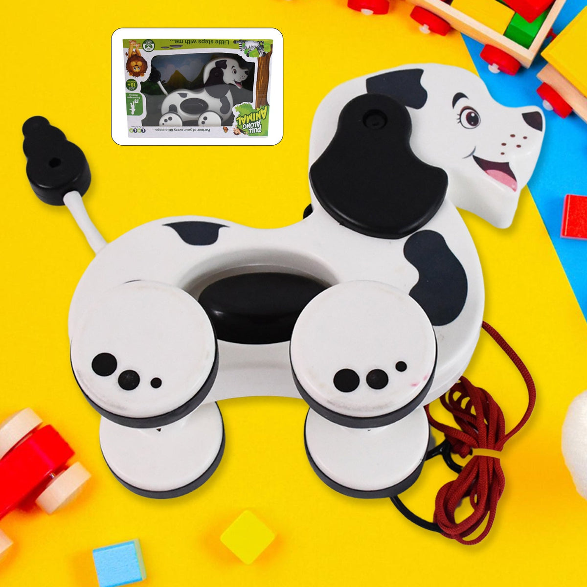 Pull Along Toddler Toy – Developmental Dog Design for Walking