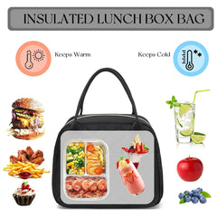 Lunch Box Bag For Women Men Insulated Lunch Bag With Zipper (1 Pc)