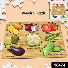 Wooden Vegetable Puzzle – Educational Toy for Toddlers | Inventive Play
