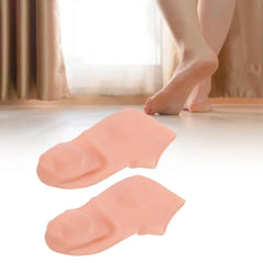 Silicone moisturizing socks softening dry cracked feet, with a hint of aloe for extra hydration.