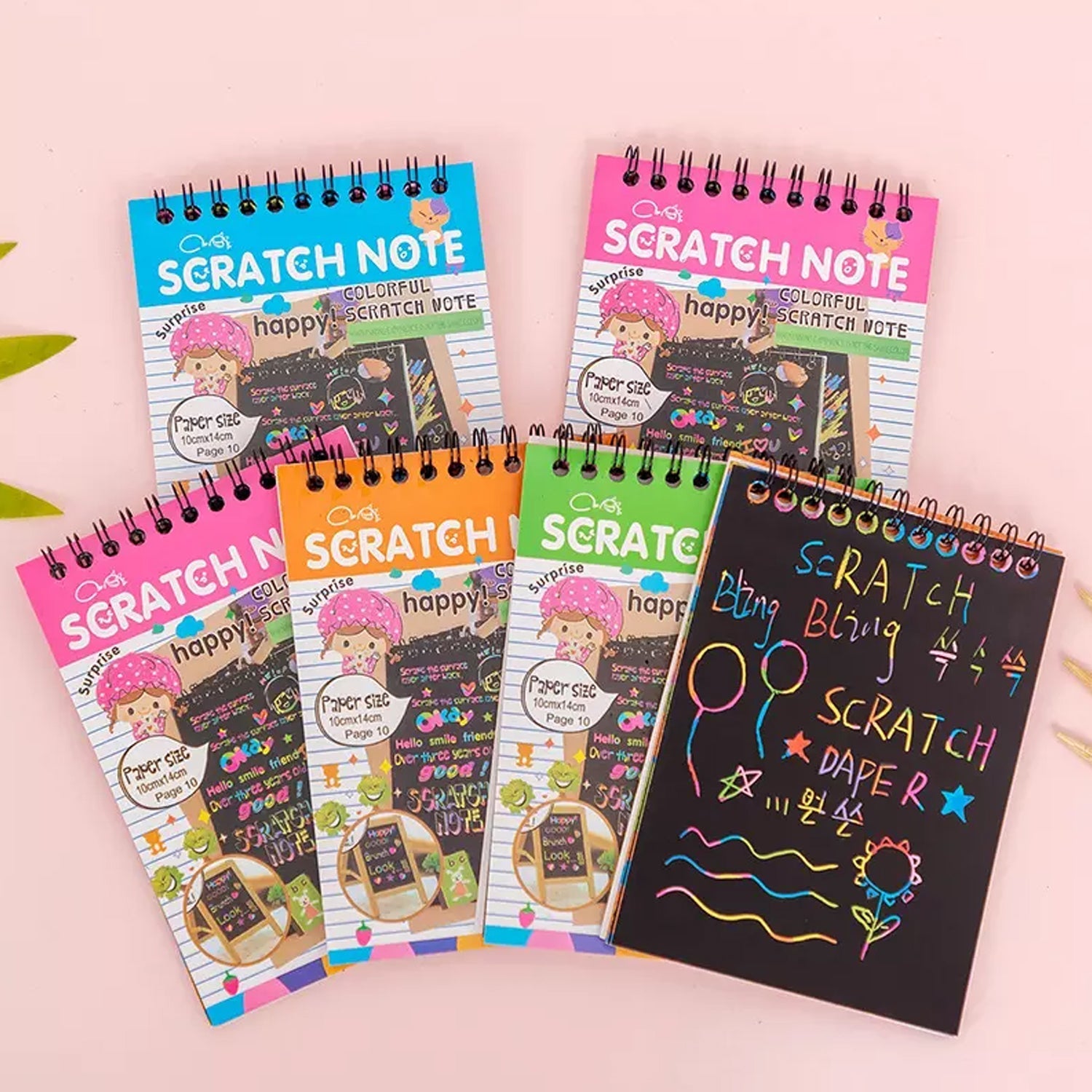 Rainbow Art Scratch Book – 10 Pages & Tool | Colorful Creations