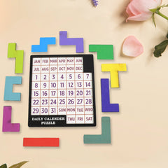 Wooden Daily Calendar Puzzle – Mind Challenge Game | Inventive Play