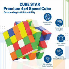4x4x4 Magic Cube – High Speed Stickerless Brain Teaser | Aditi
