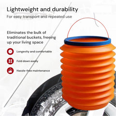 Foldable Storage Bucket for Home, Kitchen, Car, and Outdoor Use | Compact & Durable Multiuse Water Container 4L Capacity