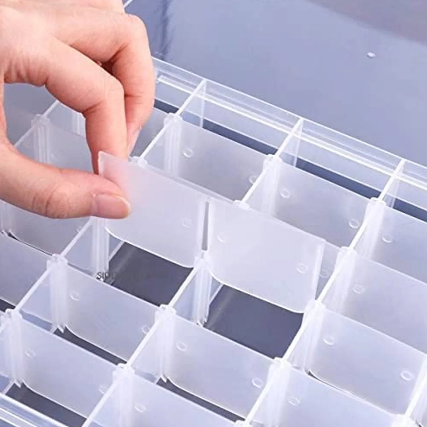 Plastic Organizer Box – 36 Grids, Adjustable Dividers | Organivo