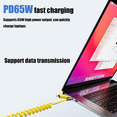 Using the 4-in-1 spring fast charging cable to charge multiple devices simultaneously