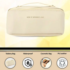 Travel Makeup Organizer – Waterproof Compact Pouch with Handle