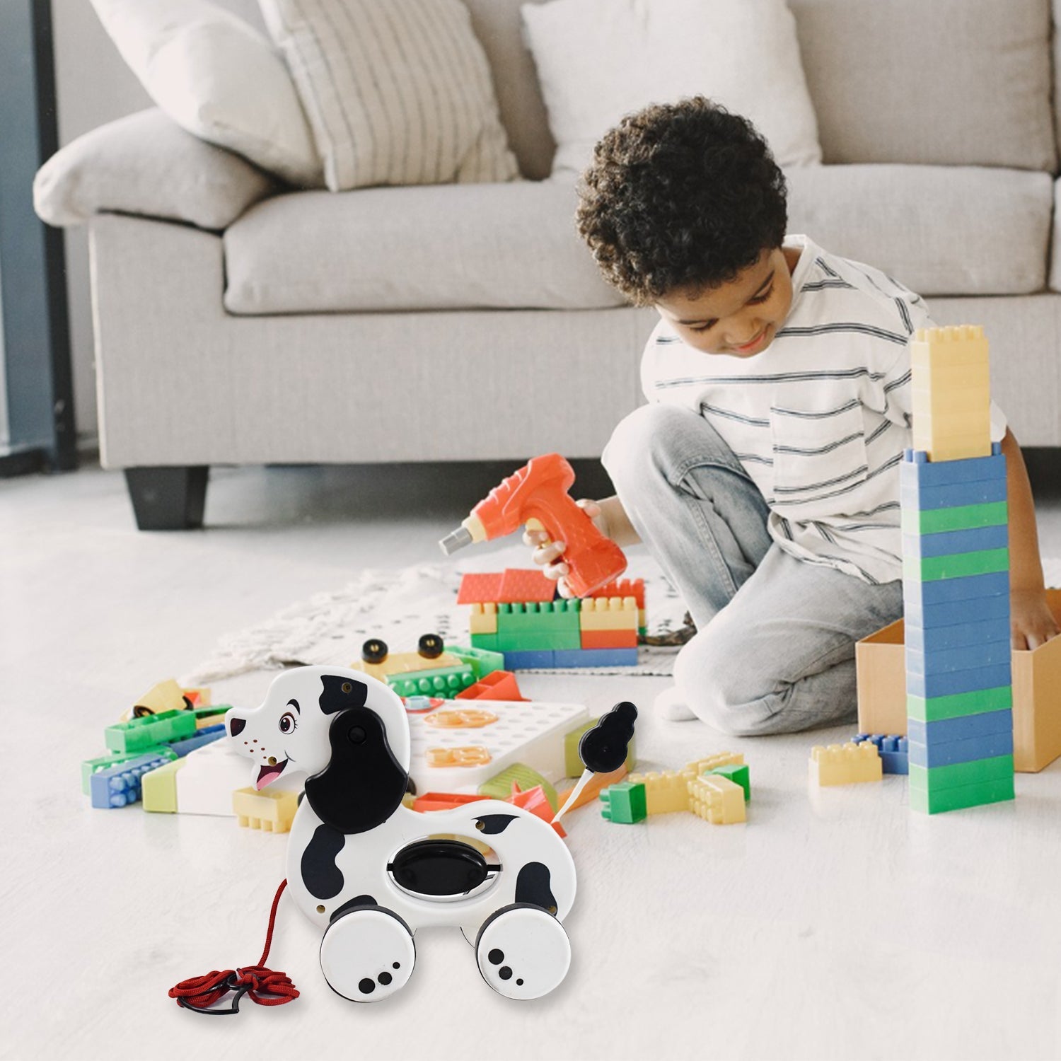 Pull Along Toddler Toy – Developmental Dog Design for Walking