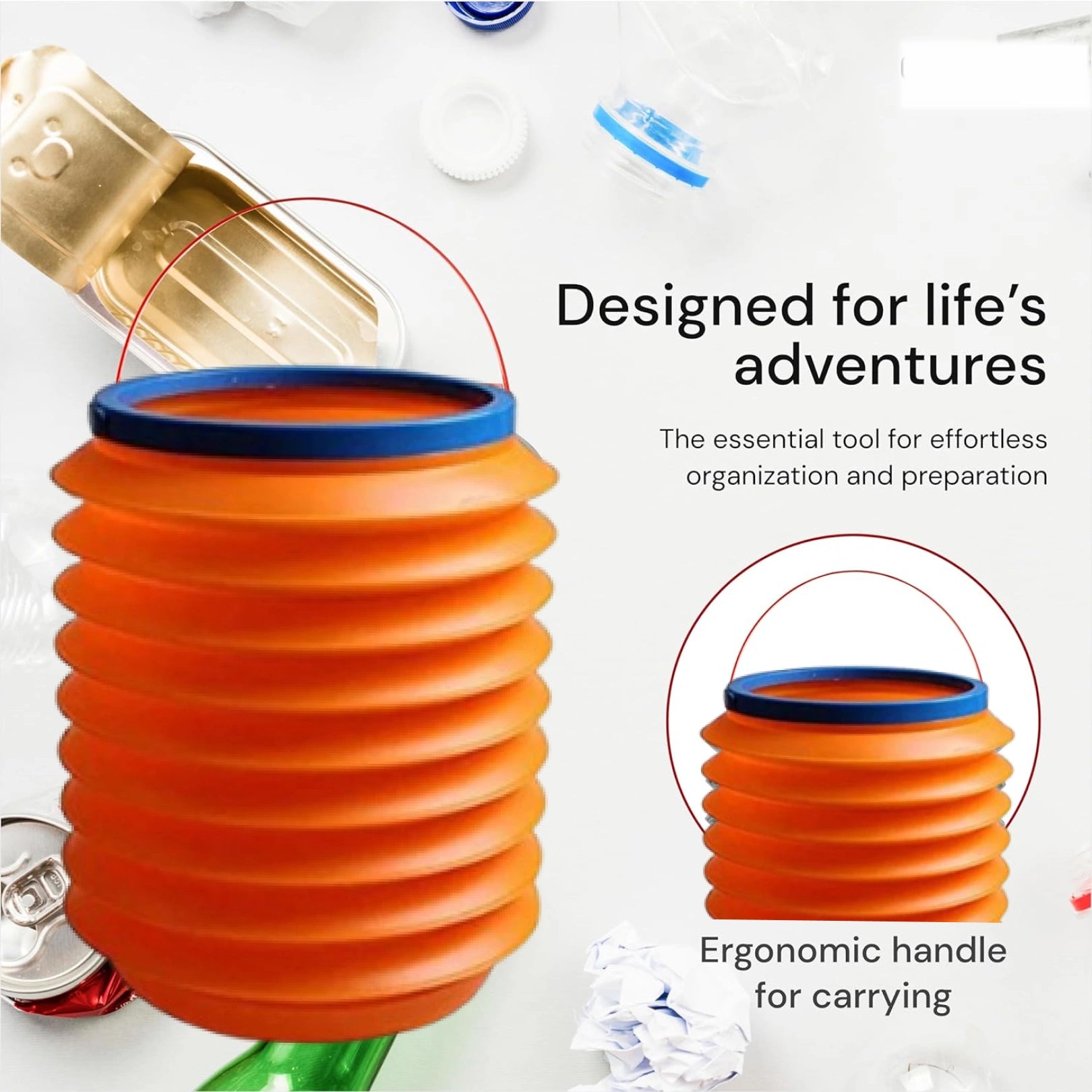 Foldable Storage Bucket for Home, Kitchen, Car, and Outdoor Use | Compact & Durable Multiuse Water Container 4L Capacity