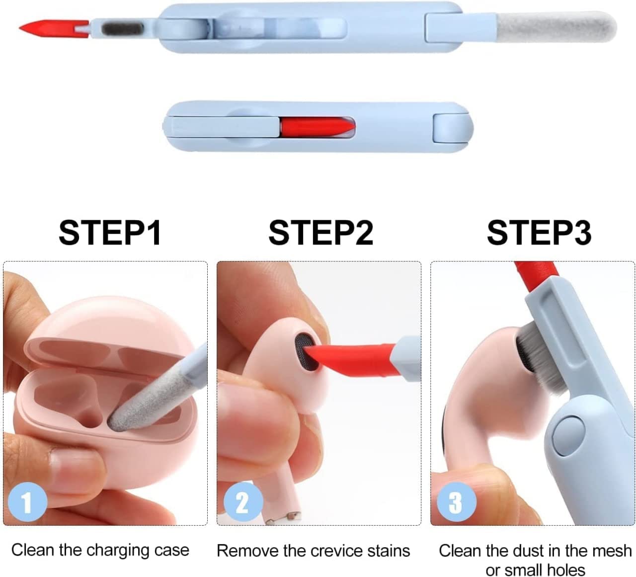 Demonstration of the keycap puller from the 7-in-1 kit removing a mechanical keyboard key.