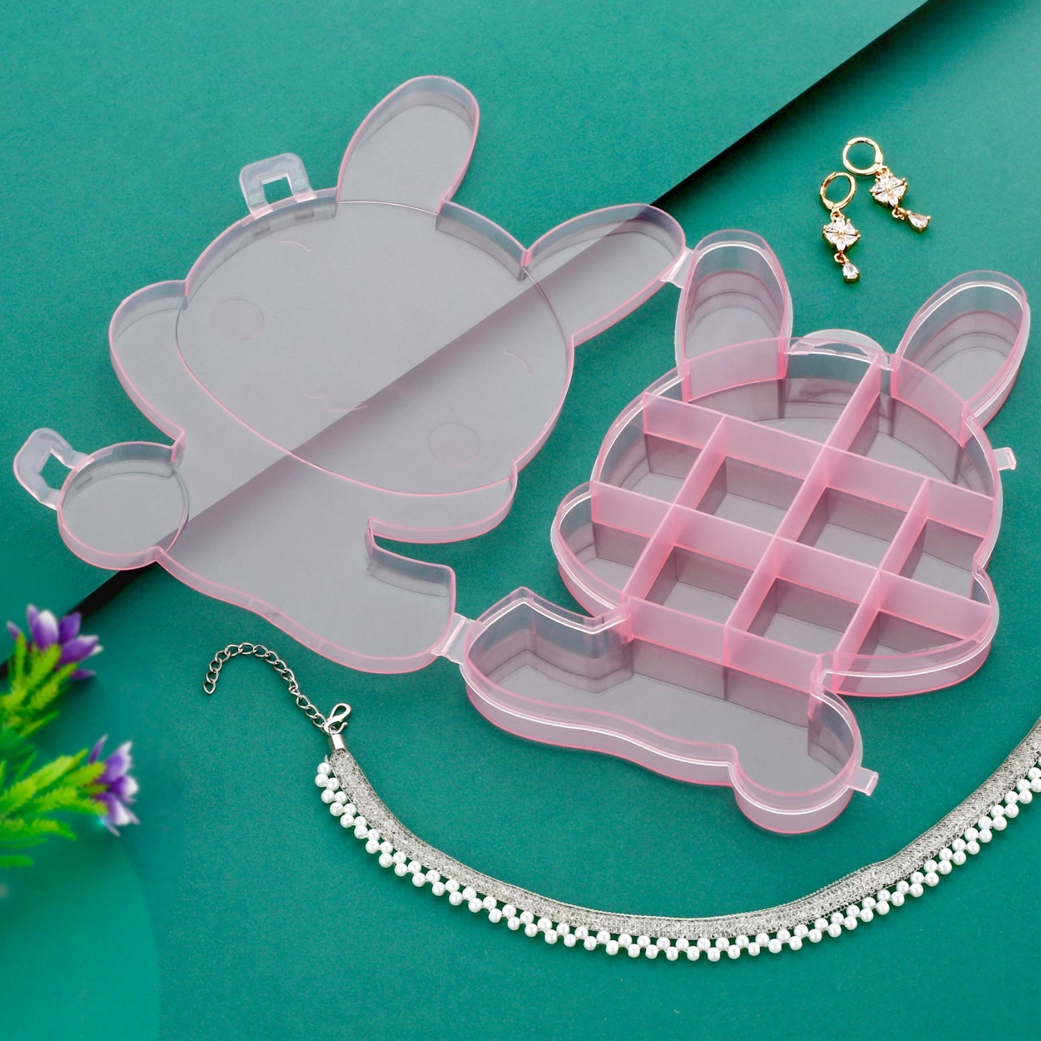 Bear Jewelry Organizer – Clear ABS Plastic Storage Box | Organivo