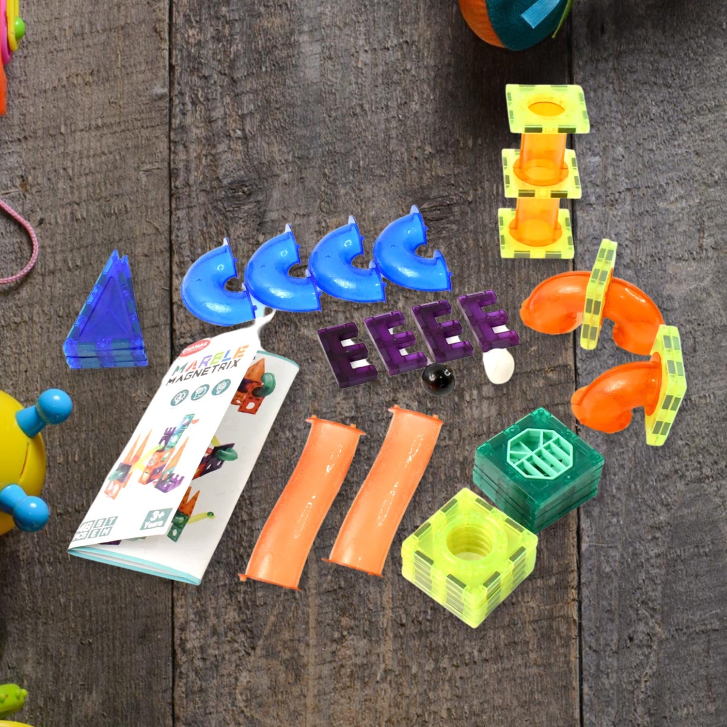 Magnetic Marble Run – 48-Piece STEM Building Set for Kids