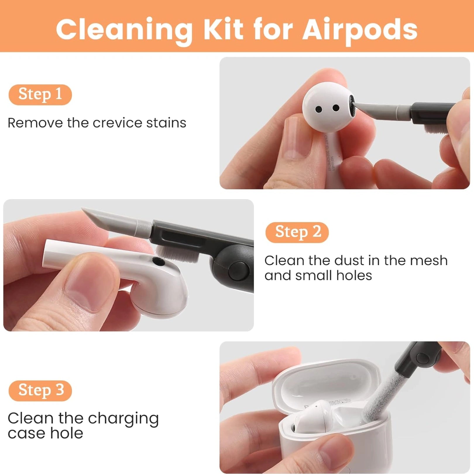 6462 7 In 1 Electronic Cleaner Kit Cleaning Kit For Monitor Keyboard Airpods Screen Dust Brush Including Soft Sweep Swipe Airpod Cleaner Pen Key Puller And Spray Bottle