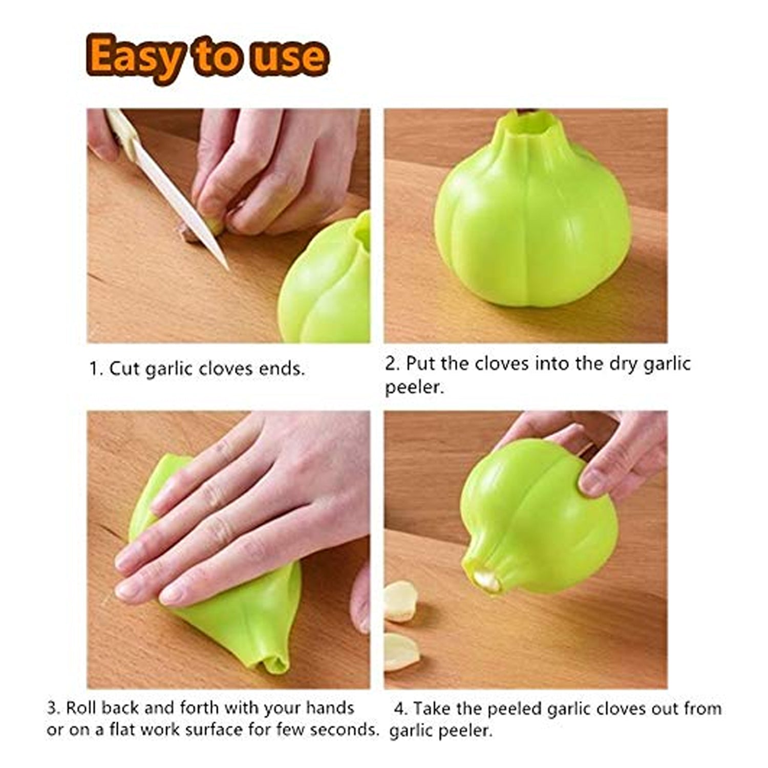Silicone Garlic Peeler – Easy Ginger & Garlic Peeling | Quickslice