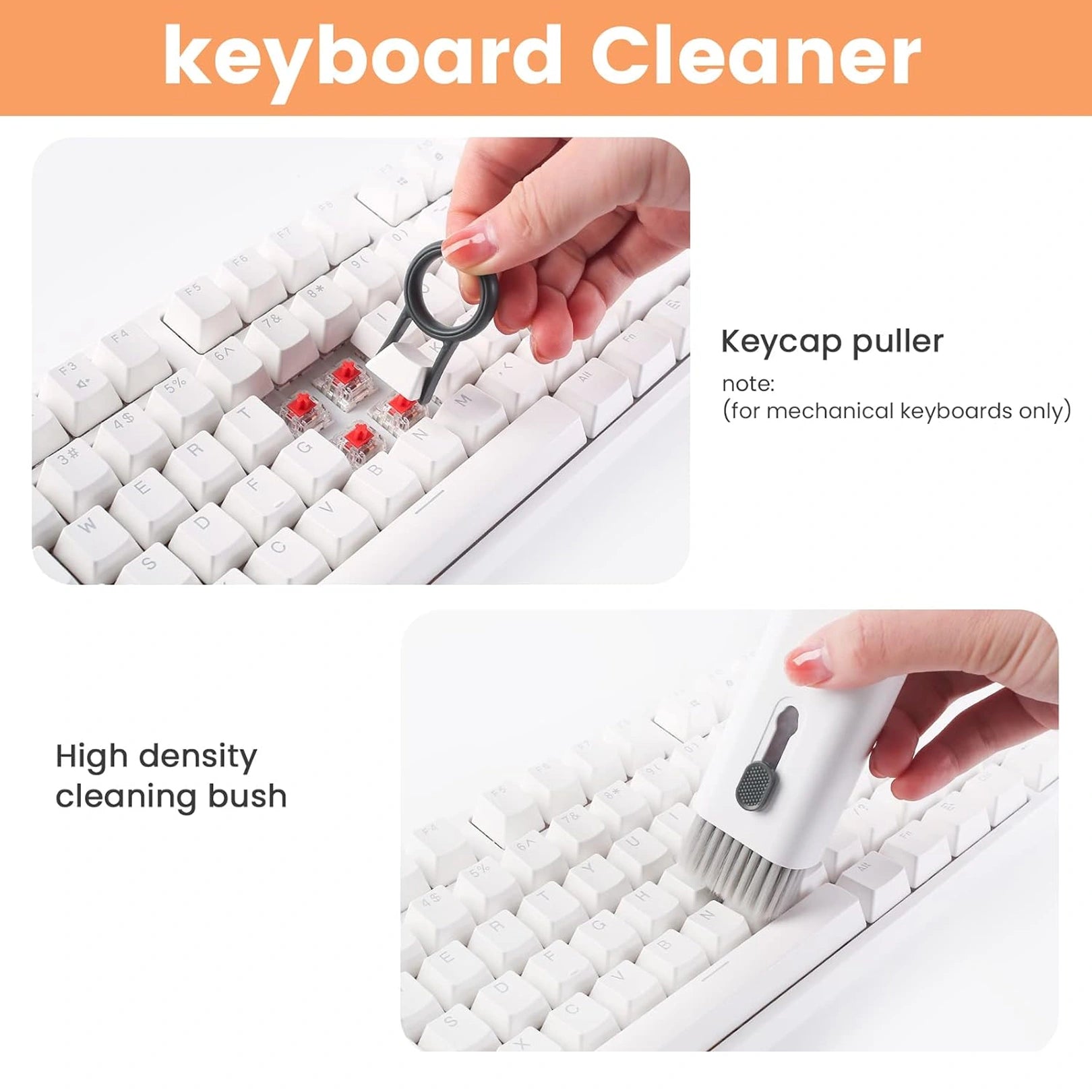 6462 7 In 1 Electronic Cleaner Kit Cleaning Kit For Monitor Keyboard Airpods Screen Dust Brush Including Soft Sweep Swipe Airpod Cleaner Pen Key Puller And Spray Bottle