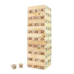 Numbered Wooden Tumbling Tower – Classic Stacking Game Fun