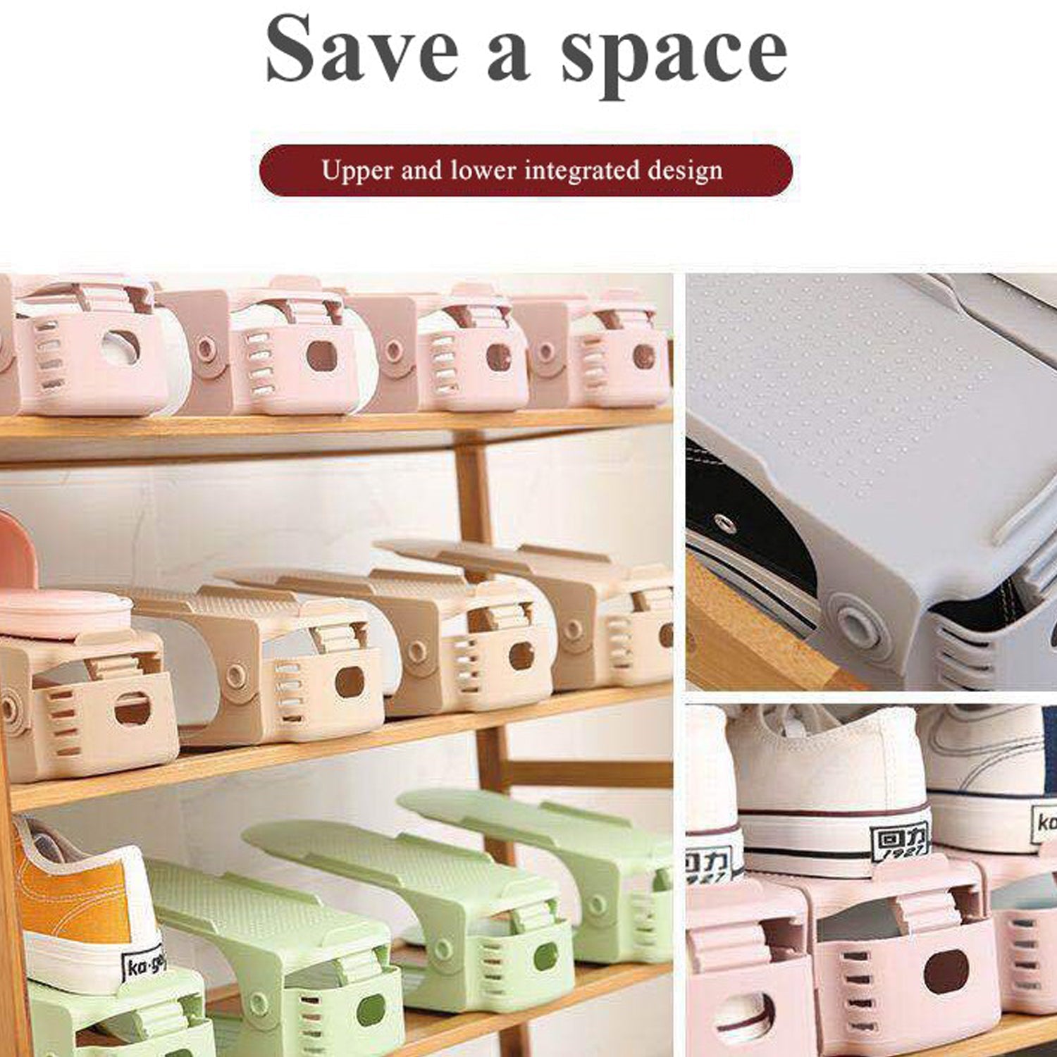 Adjustable Shoe Organizer – Folding Space Saver | Velvet Organizers
