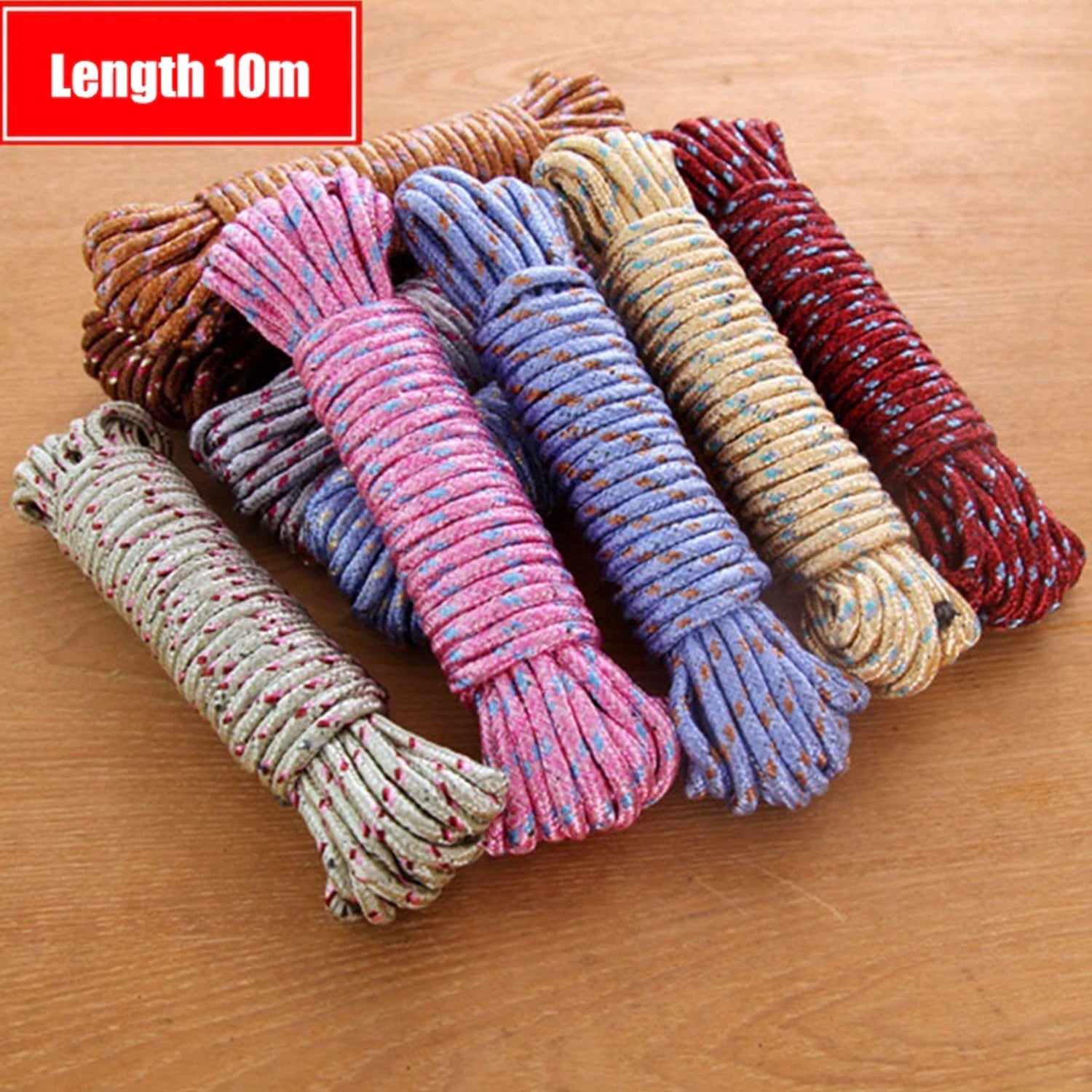 Heavy Duty Nylon Clothesline - Sturdy 10 Meter Drying Rope