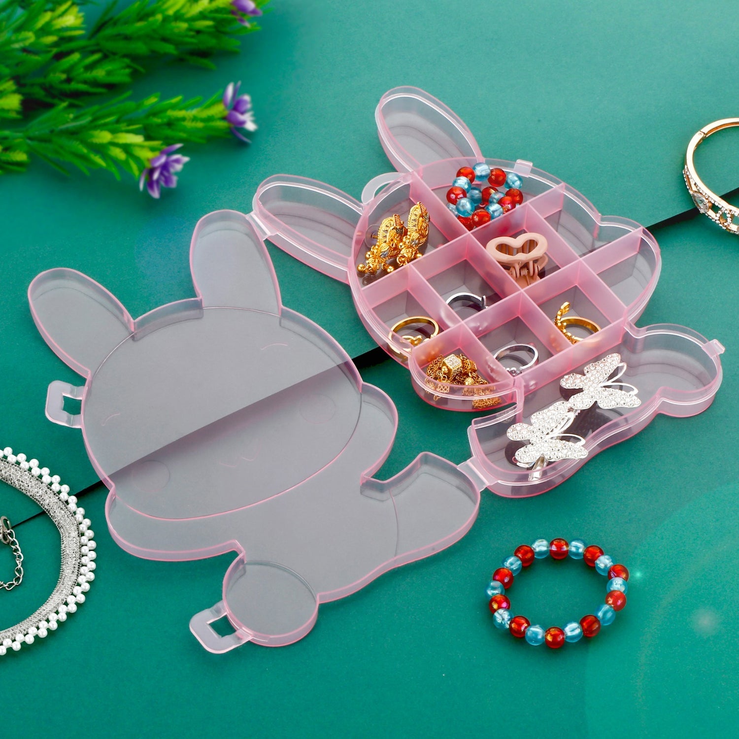 Bear Jewelry Organizer – Clear ABS Plastic Storage Box | Organivo
