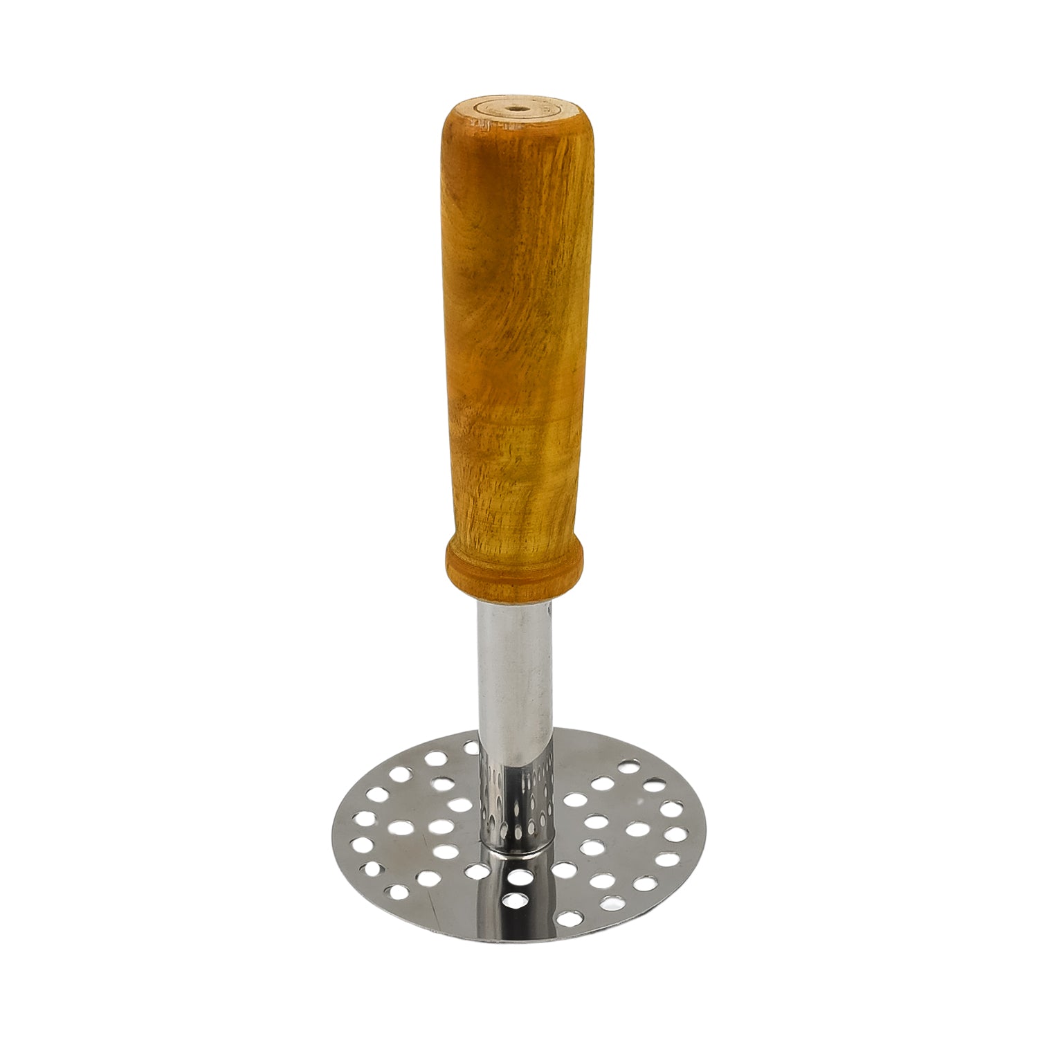Stainless Steel Potato Masher – Wooden Handle, Durable | Quickslice
