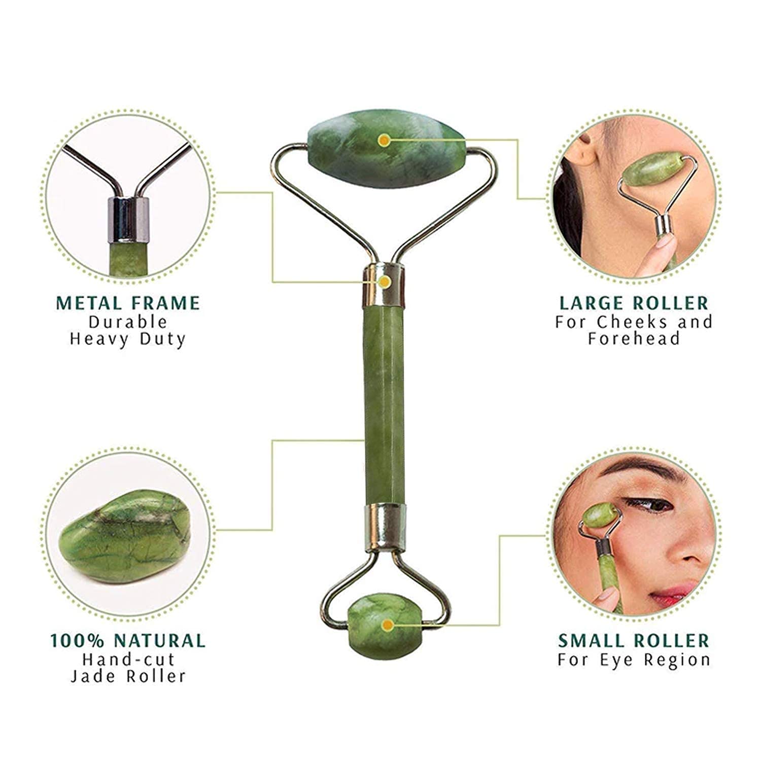 Jade Face Roller & Gua Sha Set – Skin Care & Relaxation Tool