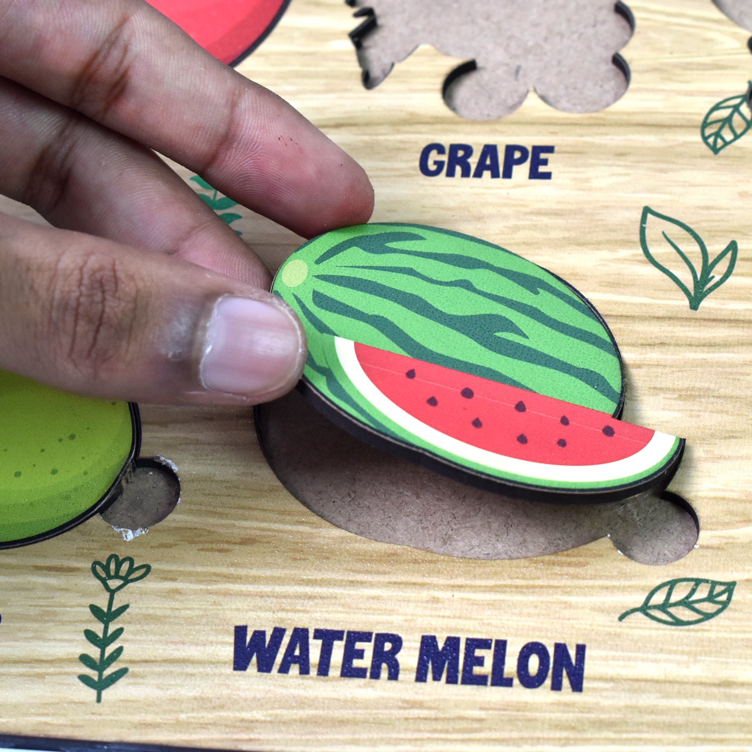 Wooden Fruit Puzzle – Toddler Learning Board | Inventive Play