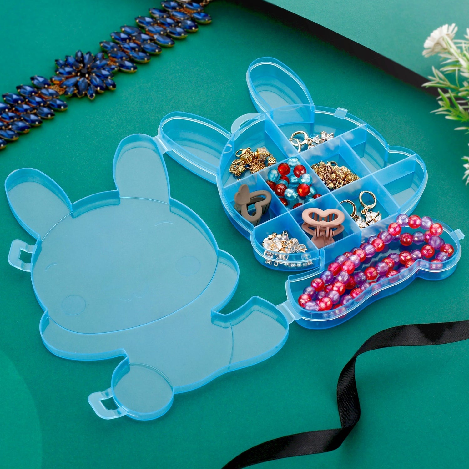 Bear Jewelry Organizer – Clear ABS Plastic Storage Box | Organivo