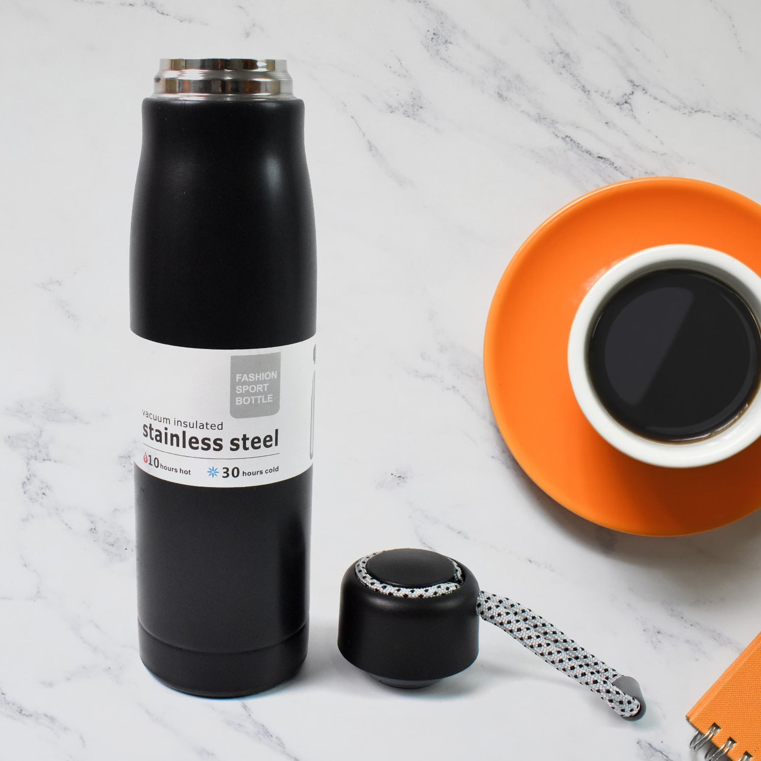 Comparison image of DeoDap double wall vacuum insulated water bottle 550ML