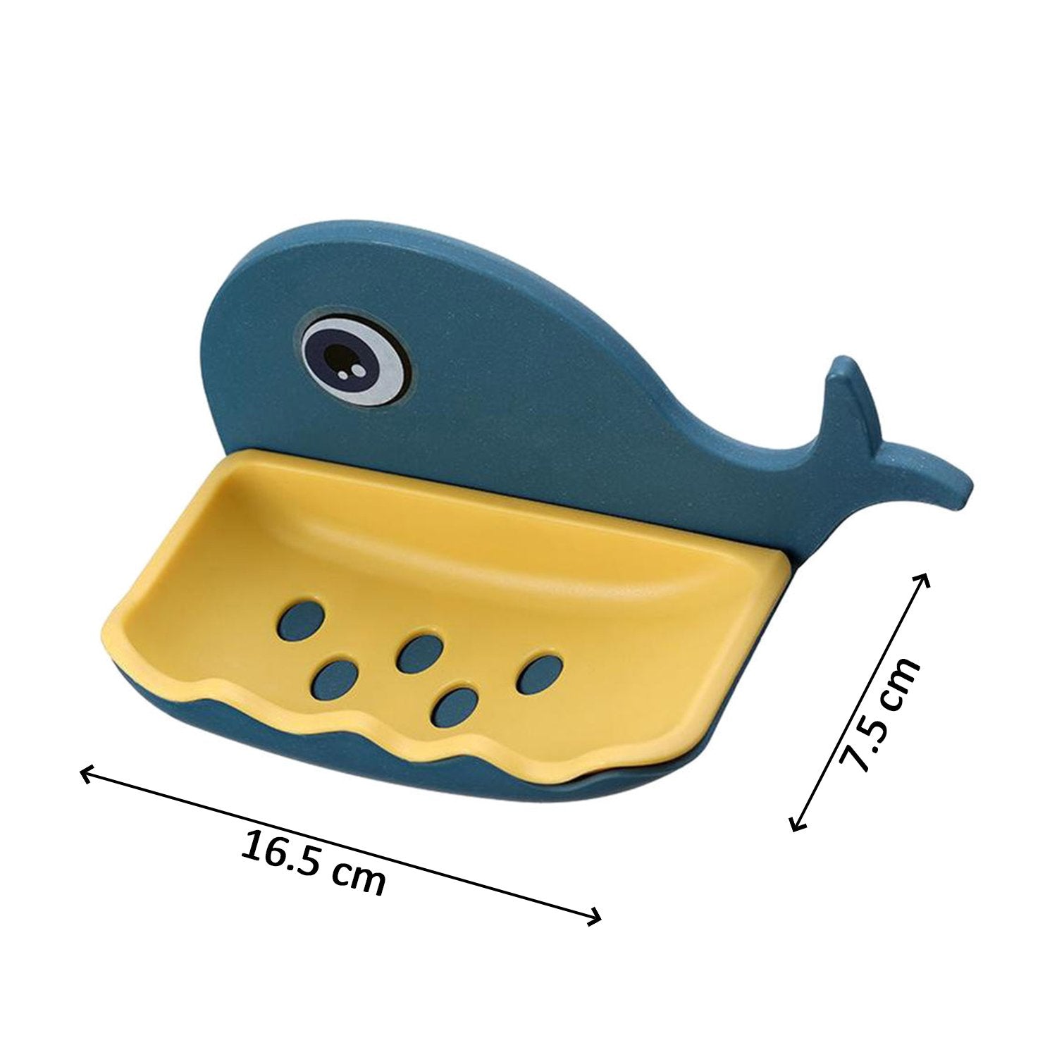 Wall Mounted Soap Holder – Fish Shape Double Layer Adhesive | VelvetBubbles